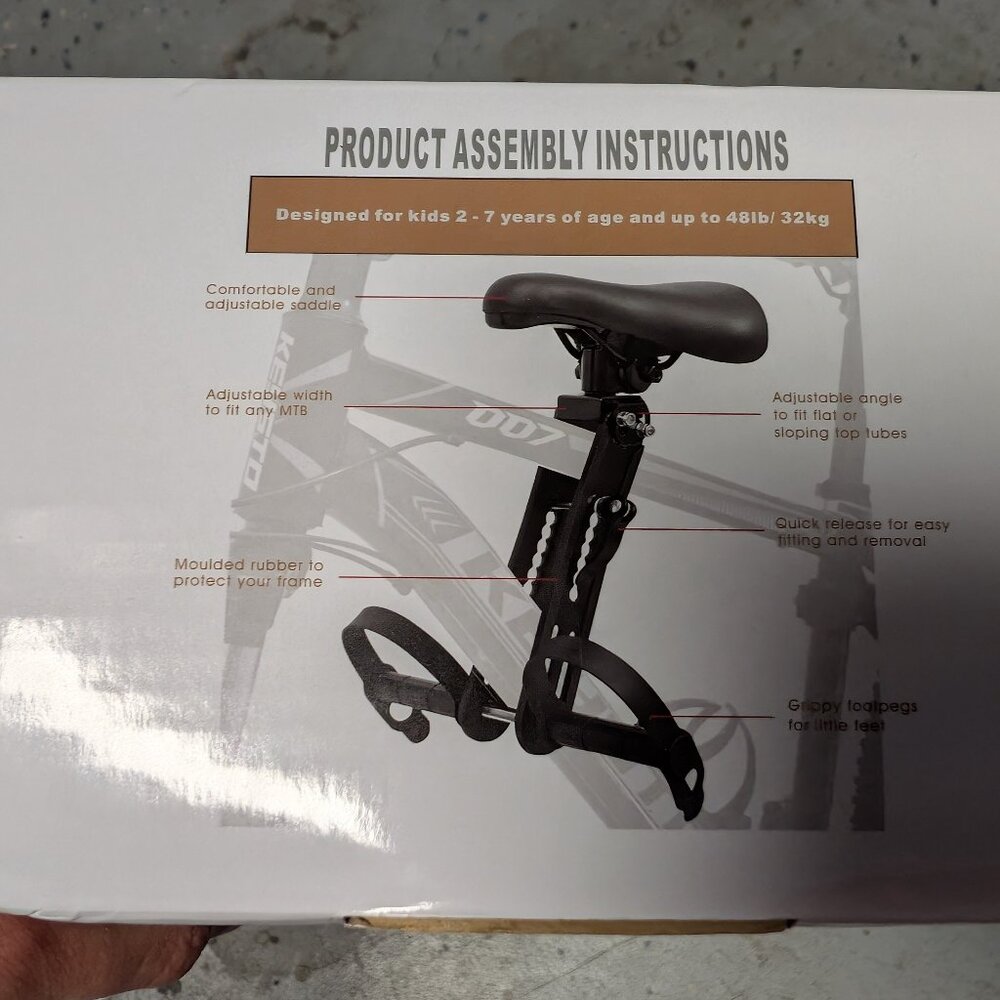 Saddle Seat Kids Seat on Adult Bike